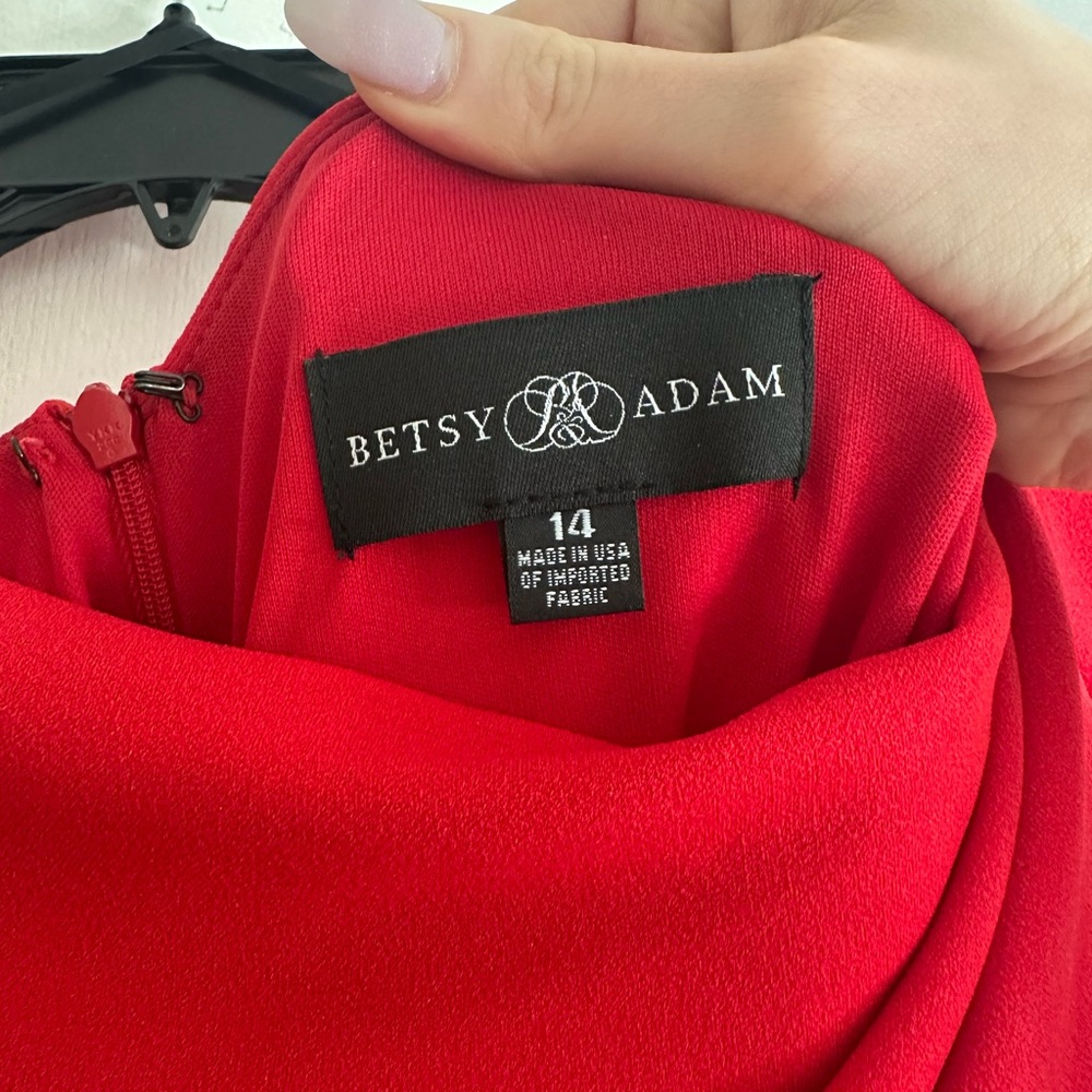 Betsy & Adam Cape Sleeve Crepe Sheath Dress - Picture 7 of 7